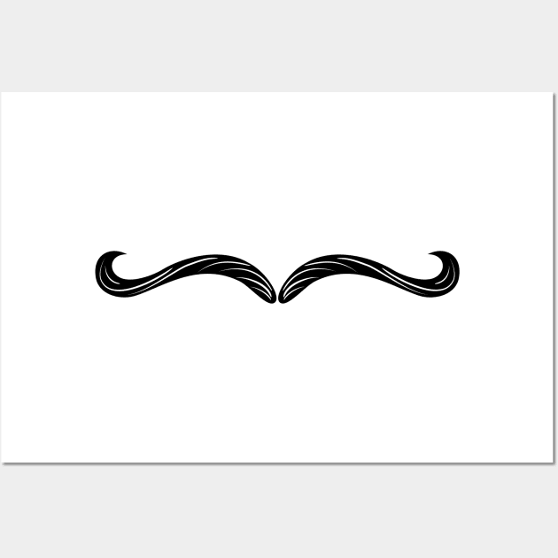 Thin Moustache Wall Art by SWON Design